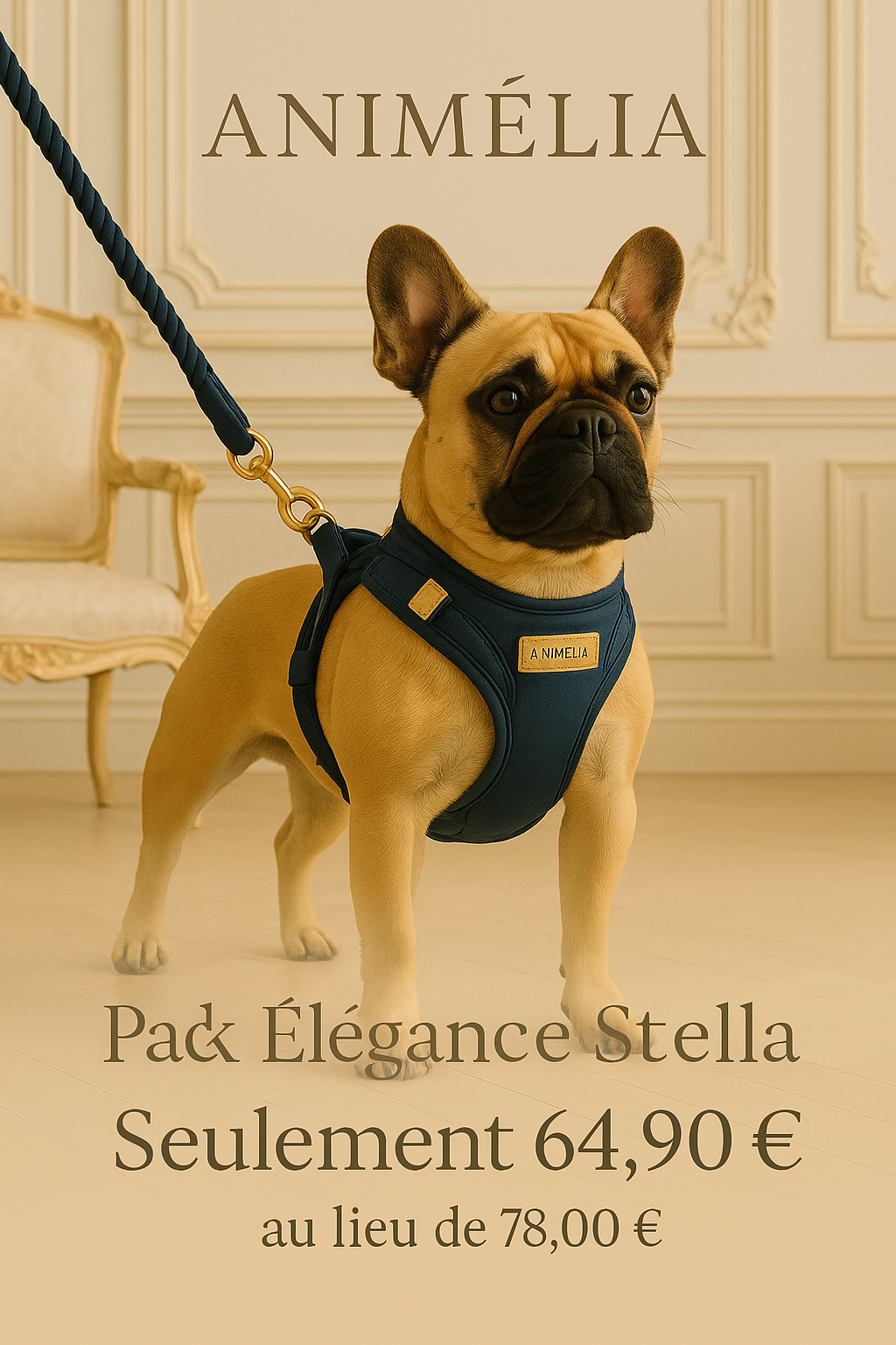 Pack élégance Harnais Stella+ laisse Milo