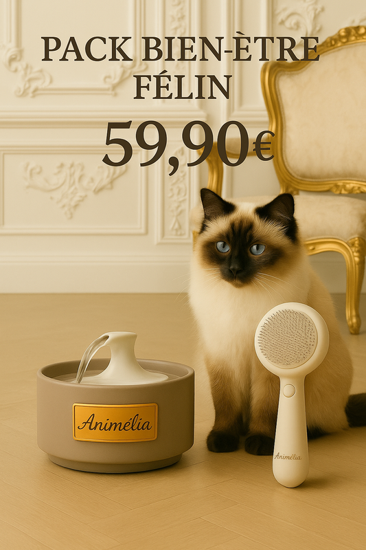 Pack Bien-être Félin – Fontaine + Brosse